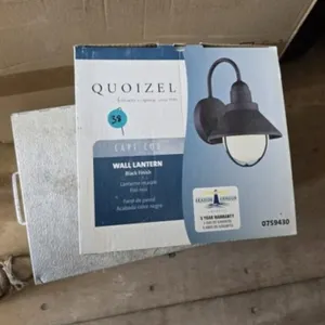 Quoizel Cape Cod Wall Lantern Black Finish NIB