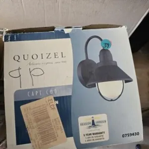 Quoizel Cape Cod Wall Lantern Black Finish NIB
