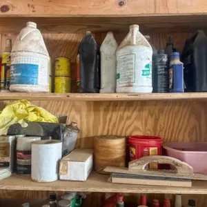 Contents of Wooden Shelf