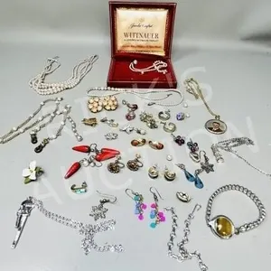 collection of various costume jewelry