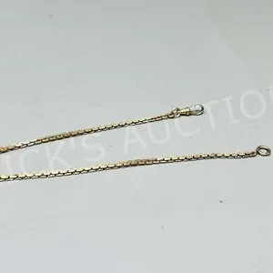 antique gold tone pocket watch chain -13" L