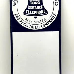 Porcelain American Telephone & Telegraph Sign 8”