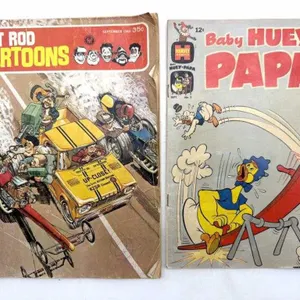 Vintage 1966 Hot Rod Cartoons Comic Book and 1962