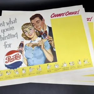 (5) Vintage Pepsi-Cola Basketball Program Blanks