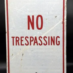 No Trespassing Metal Sign 12” x 18”