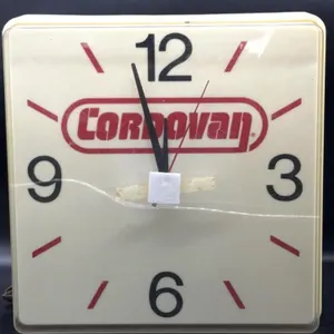 Vintage Cordovan Lighted Advertising Wall Clock