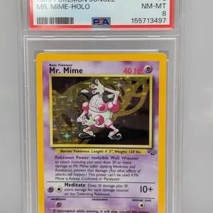 1999 Pokemon Jungle Mr Mime Holo #6 PSA 8