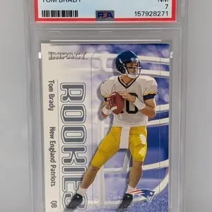2000 Tom Brady Skybox Impact RC Rookie #27 PSA 7