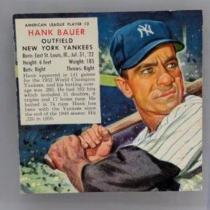1953 RED MAN TOBACCO HANK BAUER Indents/Edges