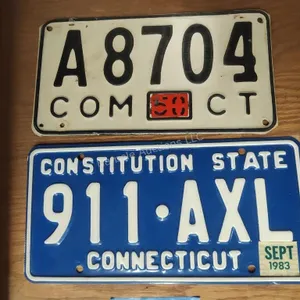 2 Connecticut license plates 59 and 83