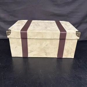 2 stacking boxes with felt covers, larger one is