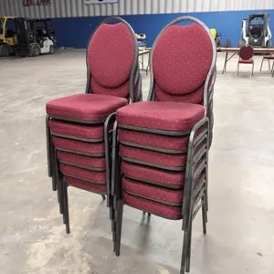 Banquet chairs. Red with gold flecks.