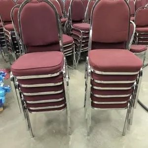 Banquet chairs. Burgundy in color. Approximately