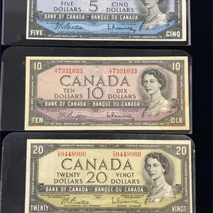 1954 Can $5, $10 and $20 Bank Notes