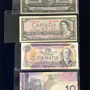 1937, 1954, 1971, 2005 Canadian $10 Bank Notes