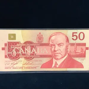 1988 Canadian Snowy Owl $50 Bank Note