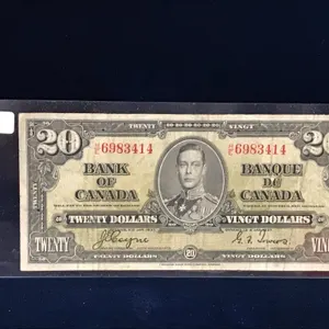 1937 Canadian $20 Bank Note