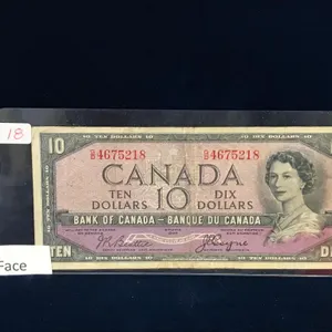 1954  Canadian Devil's Face $10 Bank Note