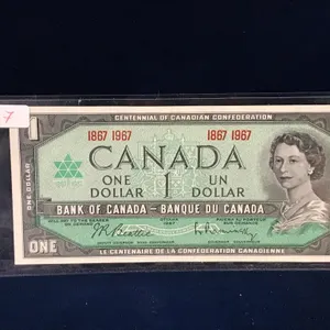 1967 Canadian Commemorative $1 Bank Note