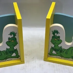 Vintage Dr Seuss Grinch Bookends