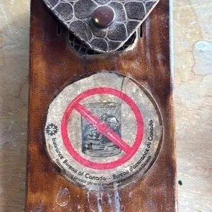 Antique Wood Leather Dart Case