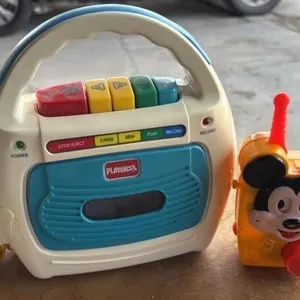 Vintage Playskool & Mickey Mouse radio toy lot