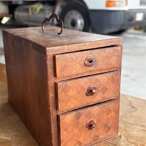 Antique Wood Handcrafted Chest of drawers miniatur
