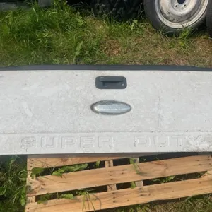White 2011 F350 tailgate