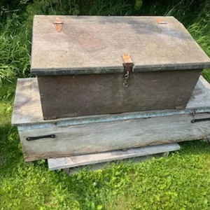 2 Wooden storage boxes, 40"L & 60"L