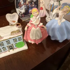 Hand made people and a Christmas house