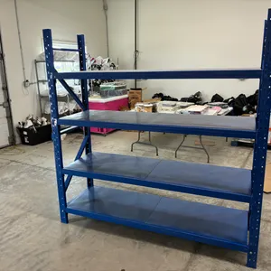 Unused Four Tier Metal Shelf 300 lb (78" x 23.5 x 79.5)