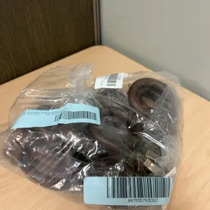 Brown Wooden Curtain Rings with Metal Clips, Unused Condition, Made in China, Original Packaging