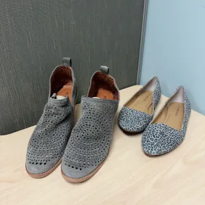Jeffrey Campbell Perforated Suede Booties and Lucky Brand Leopard Print Flats Size 9.5 Two-Pair Lot