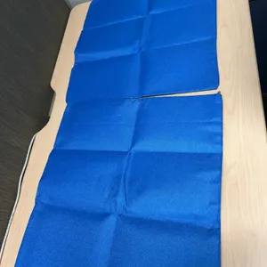 Blue Woven Fabric Pillow Covers Zipper Closures, Unbranded New Condition
