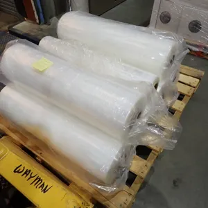 Lot of (6 1/2) Rolls 29"W x 3" Core Shrink Wrap.