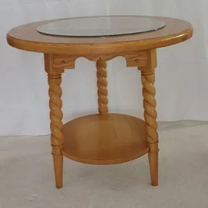 Round Oak Table with