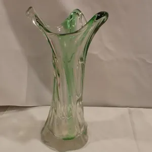 Clear and Green Art Glass