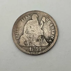 1875-CC Seated Liberty Dime