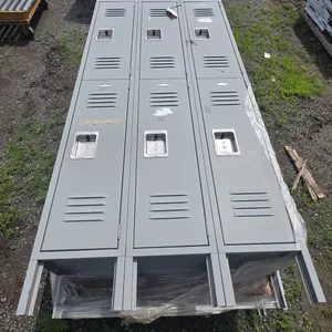 (2) metal locker cabinets
