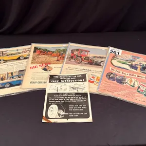 COLLECTION OF VINTAGE AUTOMOTIVE & INDUSTRIAL PRINT ADVERTISEMENTS