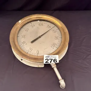 VINTAGE INDUSTRIAL PRESSURE/STEAM GUAGE