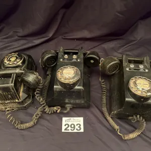BAKELITE VINTAGE ROTARY PHONES