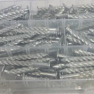 NEW Masonry Nails Assortment Kit, Mixed Sizes Hardened Steel, Fluted Shank, Organizer Box