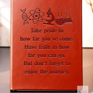 New Science Notebook Inspirational Gift A5 PU Leather Lined Notebook For Work Writing College Ruled Journal for Students Teachers Women Men Science Ch