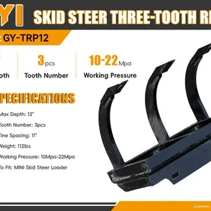 2026 GIYI GY-TRP12 Mini Skid Steer Ripper Scarifier (Unused)