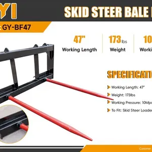 2026 GIYI GY-BF47 47 in Skid Steer Bale Spear (Unused)