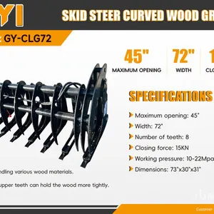 2026 GIYI GY-CLG72 72 in Log Skid Steer Grapple (Unused)