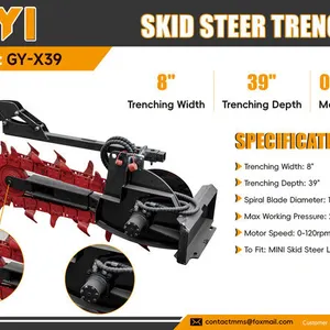 2026 GIYI GY-X39 39 in Mini Skid Steer Trencher (Unused)