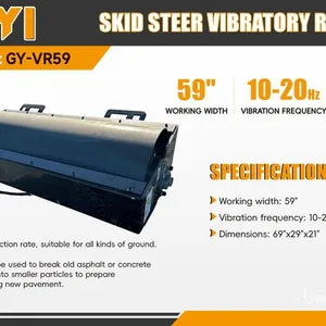 2026 GIYI GY-VR59 59 in Skid Steer Vibratory Roller (Unused)