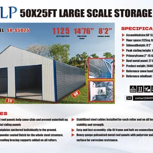 2026 SKLP SK-S5025 25 ft x 50 ft Large Scale Storage Building (Unused)